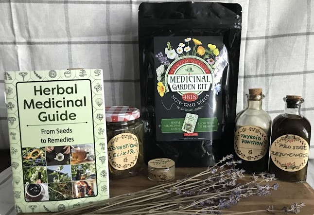 Medicinal Garden Kit w/ Herbal Medicine Guide